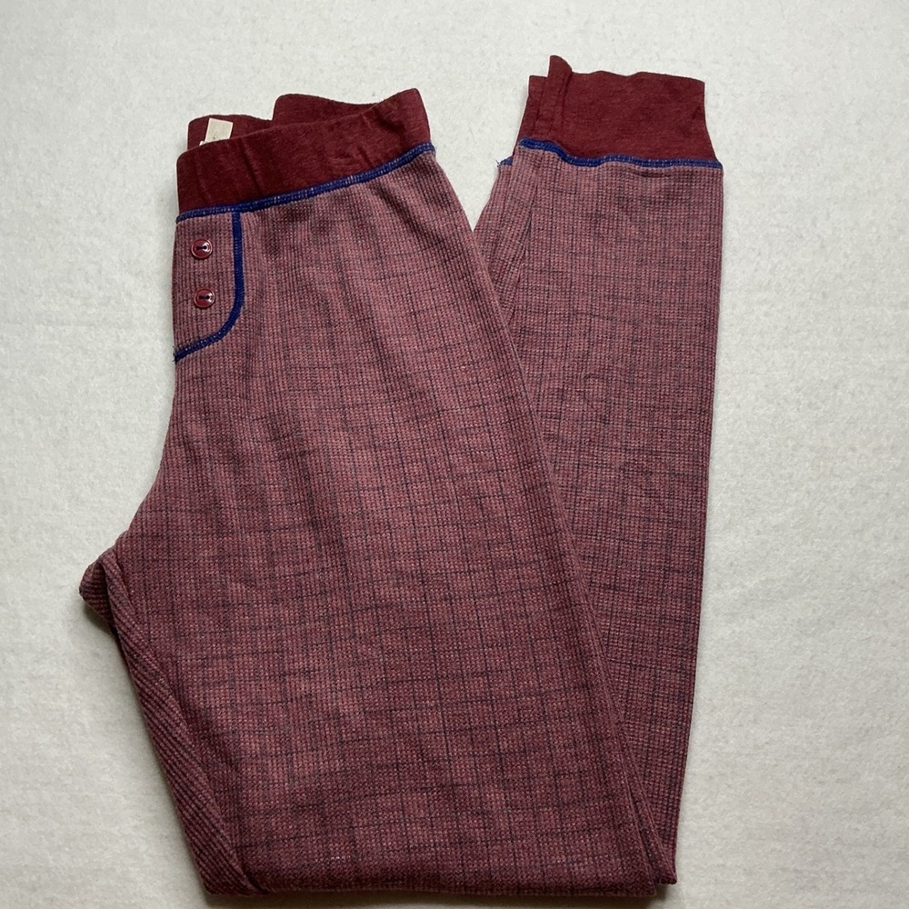 Intimately Free People Burgundy Waffle Knit Jogger Pajama Pants XS